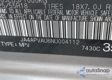 2022 Mitsubishi Outlander Sport 2.0 Se 2Wd/2.0 Se Special Edition 2Wd из США, поврежденный, VIN JA4APVAU6NU004112